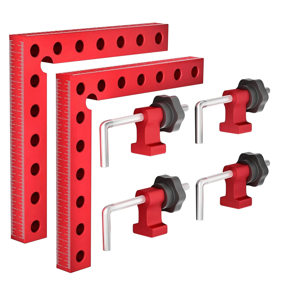 Hovrel 6 piece corner clamp set, straight-on product view