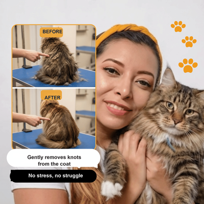 Before and after — gentle, stress-free grooming