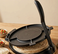 Fresh tortillas pressed and ready to serve