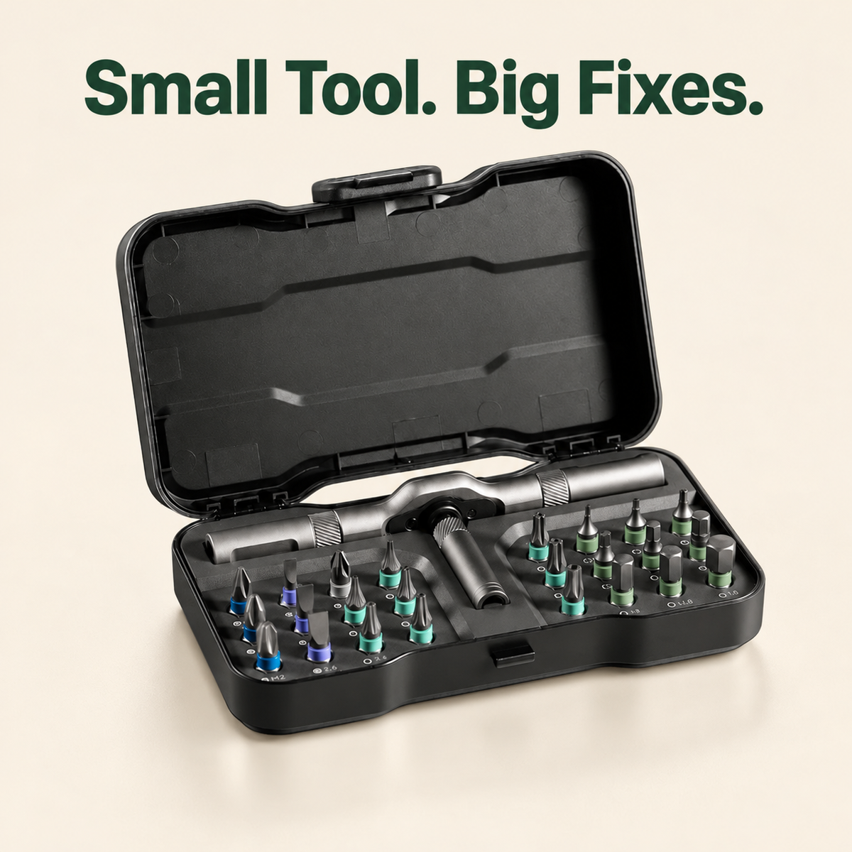MultiTool Set — High-Torque T-Handle Ratchet Screwdriver Kit