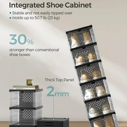 Sturdy integrated shoe cabinet holds up to 50.7 lb, 2 mm thick top panel