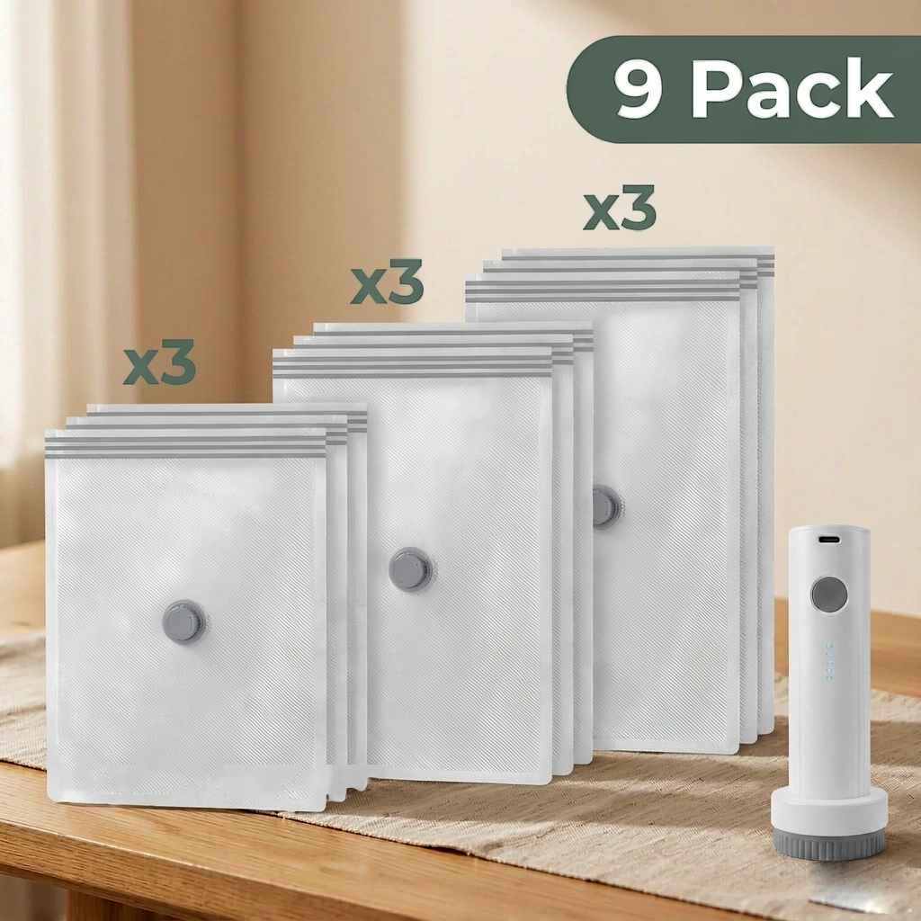 VacPack Pro 9-piece set lifestyle on wooden table